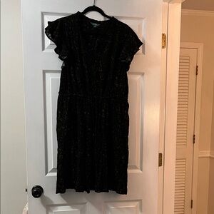 Terra & Sky Black Leopard Midi Dress